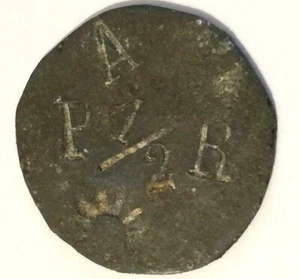 Ficha 1/2 ALMUD HACIENDA PIEDRA REDONDA SABANA GRANDE PUERTO RICO Cafe token - Picture 1 of 3