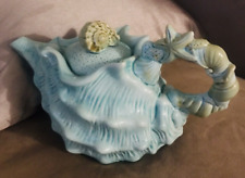Shell Teapot Blue Decorative Sea Life Conch Home Decor Tea Pot by Blue Sky