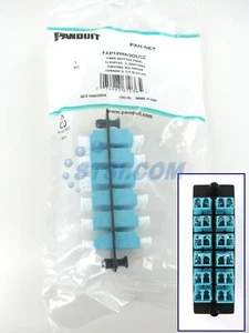 Panduit FAP12WAQDLCZ Fiber Panel w/12 LC OM3/OM4 Duplex Adapters GENUINE ~STSI - Picture 1 of 4