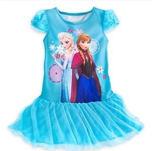 Disney Store Frozen Anna ELsa Nightgown Sleepwear Tutu Dress Costume NWT - Picture 1 of 1