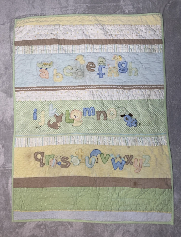 Just One You Carters ABC Animal Reversible Bebé Edredón Cuna Manta Lovey 32"X42" Foto 1 de 4