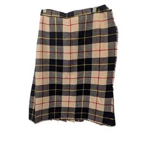 Vintage COBRA Wool Wrap Skirt Kilt Plaid Buckle Detail Holidays Fall Winter - Picture 1 of 10