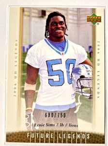 UD Legends Future Legends 2006/750 Ernie Sims #138 novato radiocontrol - Imagen 1 de 1