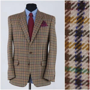 Mens Multi ColorTweed Jacket 40R US Size Italian Check  Wool Sport Coat Blazer - Picture 1 of 13