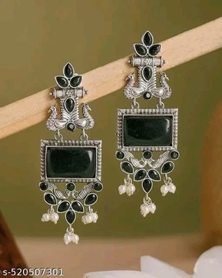 Pendientes Kundan Jhumka Jhumki tradicionales indios estilo Bollywood Foto 1 de 4