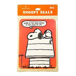 Pegatinas vintage Hallmark Snoopy Seals - Paquete sellado de 4 - Imagen 1 de 2