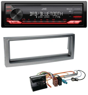 JVC Bluetooth USB DAB MP3 Autoradio für Citroen C5 Peugeot 407 ab 04 grau-metall - Bild 1 von 4