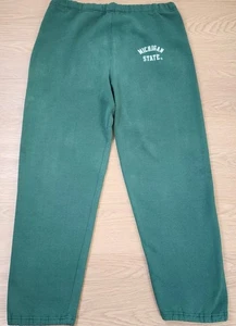Pantalones deportivos universitarios verdes Russell Athletic Michigan State University Spartan para hombre - Imagen 1 de 14