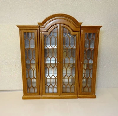 Dollhouse Bespaq Mirrored China Display Cabinets Wood & Glass Vintage Miniature - Image 1 of 3