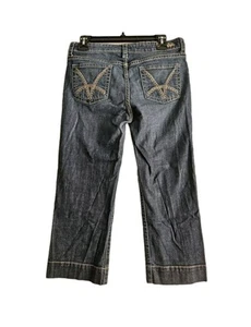 Kut From The Kloth Capri Jeans Women's Sz 8 Crop Embroidered (30x22.5) Mid-Rise - Picture 1 of 9