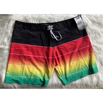 Pantalones Cortos de Surf Honolua Surf Co. Boardshort Reggae Stripe 44 Nuevos con Etiquetas Foto 1 de 4