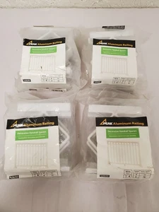 *4* PEAK Weiß Aluminium Terrassengeländer Dekor Handlauf Abstandshalter Kit (50600) - Bild 1 von 3