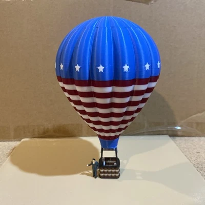 Hot Air Balloon HO Scale 3-D Printed ￼5”1/2” Tall Stars And Stripes ￼. - Image 1 of 4