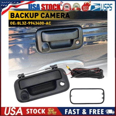 For Ford F150 F250 F350 04-14 Tailgate Handle Rear View Backup Camera CCD 1/2Set Foto 1 de 4