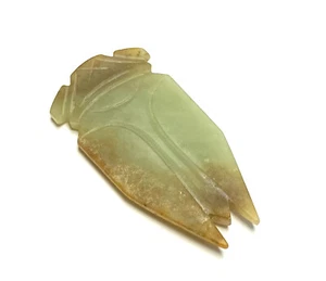 Antiguo colgante chino de jade cigarra tallado a mano estilo Han - Imagen 1 de 5