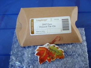 Longaberger 2007 hojas de follaje de otoño cerámica atado #23526 - NUEVO - Imagen 1 de 5