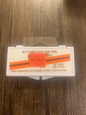 Correction Film Tabs For Typewriters Re-type By Lee Products Company, 30 Tabs