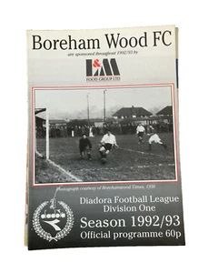BOREHAM WOOD V BARNET - APTO PARA PRETEMPORADA - 8/8/1992 - Imagen 1 de 1