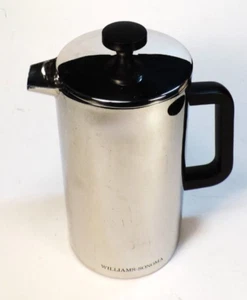 WILLIAMS-SONOMA double walled STAINLESS STEEL FRENCH PRESS xlnt - Picture 1 of 8