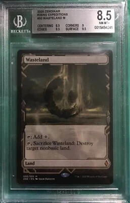 MTG Zendikar Rising Expeditions Wasteland BGS 8.5 NM-MT+ Mythic ZNE #030 - Image 1 of 2
