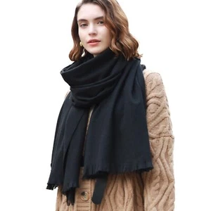 Pashmina Shawl Wraps for Women Scarf for Wedding Large Winter Black Scarves S... - Picture 1 of 8