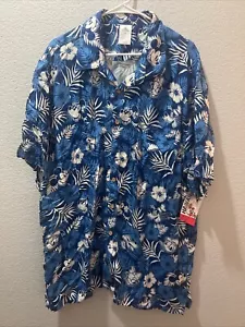 NUEVO CON ETIQUETAS Camisa Aloha Hawaiana Disney Para Hombre Azul Blanco Mickey Minnie Donald Goofy XL - Imagen 1 de 5