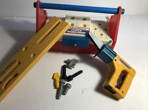 Fisher Price Power Work Shop Bench Tool Box Toy Pretend Fix Handy Play Fun Red - Picture 1 of 9
