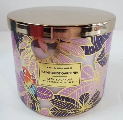 Bath and Body Works Rainforest Gardenia 3 Wick Candle 14.5 OZ - Image 1 of 4