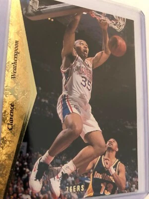 1995 Upper Deck Basketball S&P Card of Clarence weatherspoon #126 0f 67`ers. - Image 1 of 4