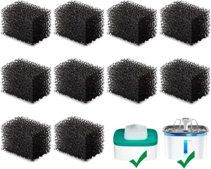 10 Pack Cat Water Fountain Sponges Replacement, Foam Filters for 92Oz/2.8L Pet - Picture 1 of 12