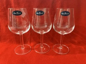 3pc Luigi Bormich Crystal Clear Wine Glasses, Made In Italy, A1842 - Picture 1 of 3