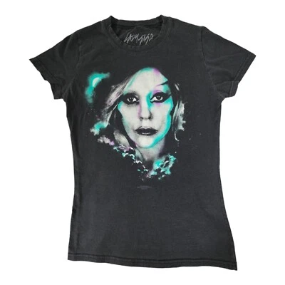 Lady Gaga Ate My Heart 2012 Faded Black T-Shirt Women's Small - Image 1 of 4