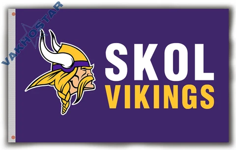 Minnesota Vikings SKOL football team Memorable flag 90x150cm 3x5ft banner Cover