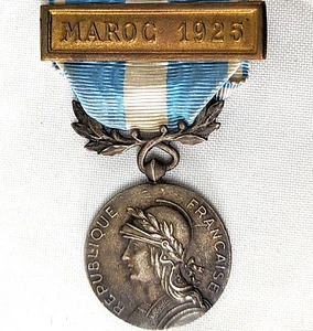 WW1 era France Colonial Campaign Service Medal with Maroc 1925 clasp - Picture 1 of 6