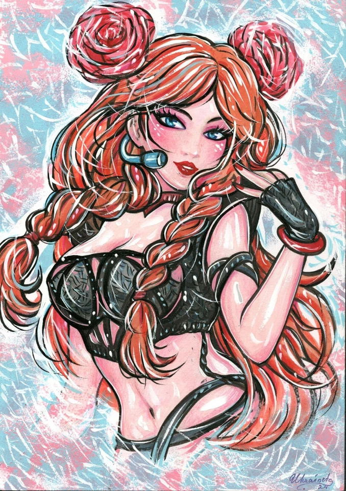 Pintura Original A4 Mujer Cantante Hermosa Niña Linda Dama Talentosa Mujer Anime Foto 1 de 1