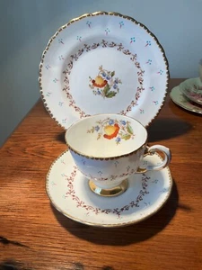 Vintage, Rare, Royal Tuscan trio, cup,saucer, plate hand finished VGC - Picture 1 of 5