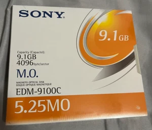 New SONY EDM-9100C 9.1GB Magneto Optical Disk 5.25 MO Sealed - Picture 1 of 2