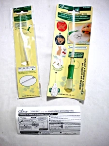 Clover Embroidery Punch Needle Stitching Tool, Threader and Needle Refill - Picture 1 of 2