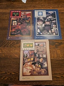 Qty 3 NEED'L LOVE Springtime - Snowflake - Acorn THREADS PROJECT BOOKS QUILT - Picture 1 of 7