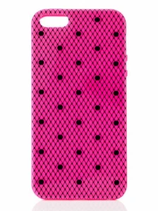 VICTORIA'S SECRET PINK W/ BLACK MESH & DOT DESIGN HARD CASE FOR IPHONE 4/4S NEW! - Picture 1 of 6