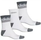 3 Pair Adidas High Quarter Socks, Men's Shoe Size 6-12, White, L17 MP