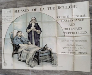 Poster. Tuberkuloseverletzte.  Alfred Roll. um 1915. 99 cm x 136 cm - Bild 1 von 2