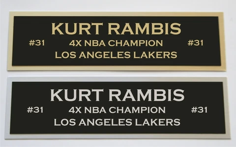 Kurt Rambis nameplate for signed autographed basketball photo jersey Cover