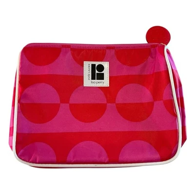 Bolso de Maquillaje Retro Estee Lauder Lisa Perry Rojo Rosa Lunares Cosméticos Estuche con Cremallera Mediano Foto 1 de 3