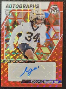KOOL-AID MCKINSTRY RC /199 AUTO 2024 PANINI MOSAICO ROSSO PRIZM AM-KAM SAINTS - Foto 1 di 4