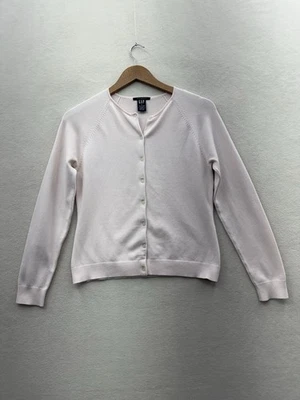 Cárdigan pequeño con botones rosa elástico GAP para mujer Foto 1 de 4