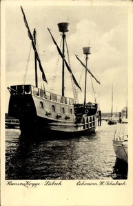 Ak Segelschiff Hanse Kogge Lübeck, Ökonom H. Schuback - 11202495 - Bild 1 von 2