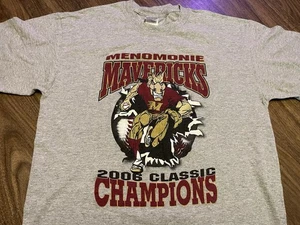 Vintage 2006 Menomonie Mavericks Wisconsin Baseball Classic Medium Gray T Shirt - Picture 1 of 10