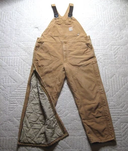 Carhartt Mens Double Knee Insulated Bibs Flame Resist FR 4 HRC SEE MEASUREMENTS - Picture 1 of 24