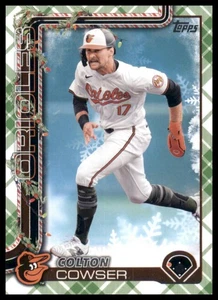 2025 Topps Holiday Colton Cowser Green Plaid #H157 Baltimore Orioles - Bild 1 von 2